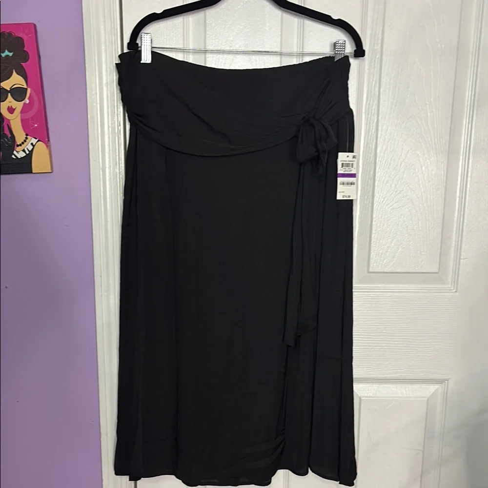 Midi Skirt with Front Tie